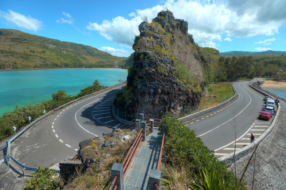 La courbe de Maconde View Point, une des places populaires de l'île Maurice
